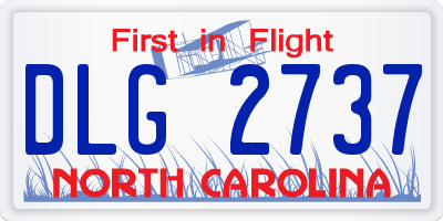 NC license plate DLG2737