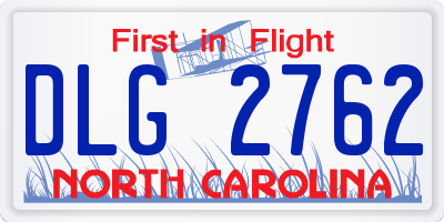 NC license plate DLG2762