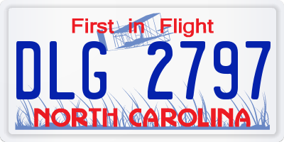 NC license plate DLG2797