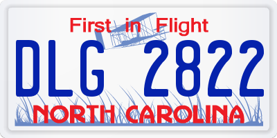 NC license plate DLG2822