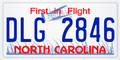 NC license plate DLG2846