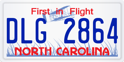NC license plate DLG2864