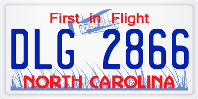 NC license plate DLG2866