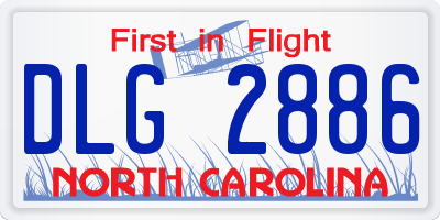 NC license plate DLG2886
