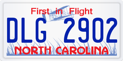 NC license plate DLG2902
