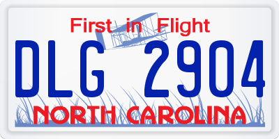 NC license plate DLG2904