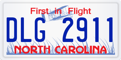 NC license plate DLG2911