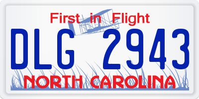 NC license plate DLG2943