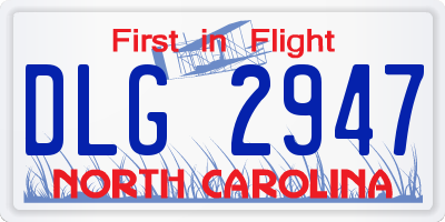 NC license plate DLG2947