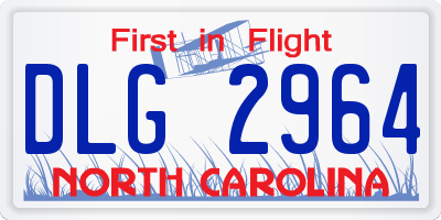 NC license plate DLG2964