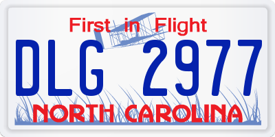 NC license plate DLG2977