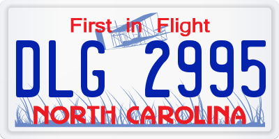 NC license plate DLG2995