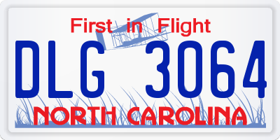 NC license plate DLG3064