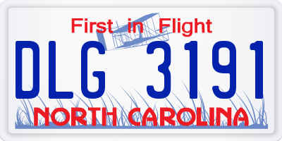NC license plate DLG3191