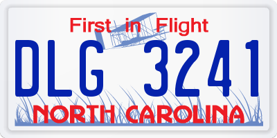 NC license plate DLG3241
