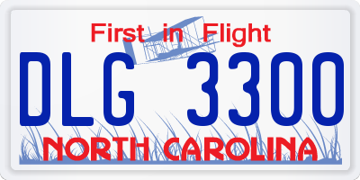 NC license plate DLG3300