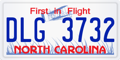 NC license plate DLG3732