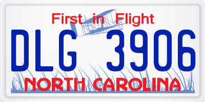 NC license plate DLG3906