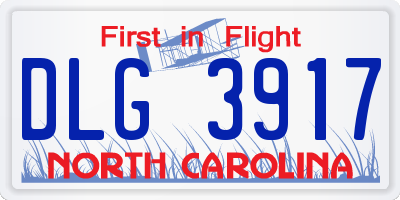 NC license plate DLG3917