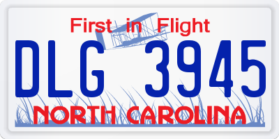 NC license plate DLG3945