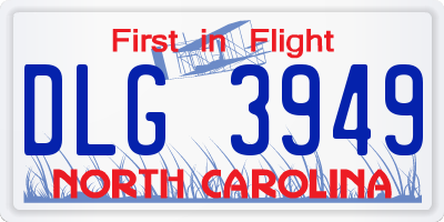 NC license plate DLG3949