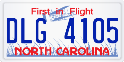 NC license plate DLG4105