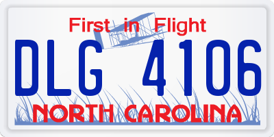 NC license plate DLG4106