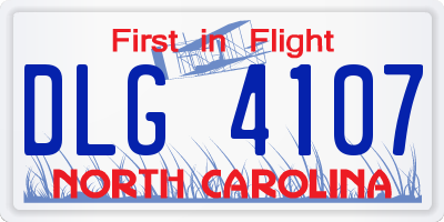 NC license plate DLG4107