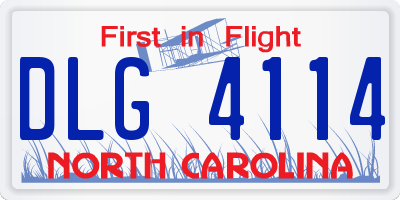 NC license plate DLG4114