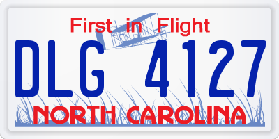 NC license plate DLG4127