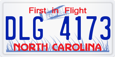NC license plate DLG4173