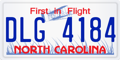 NC license plate DLG4184