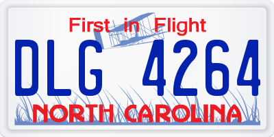 NC license plate DLG4264