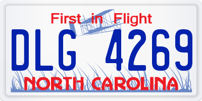 NC license plate DLG4269