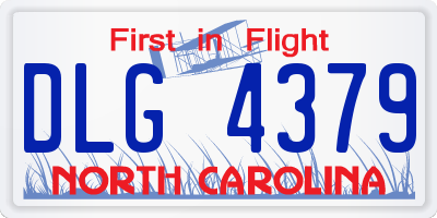 NC license plate DLG4379