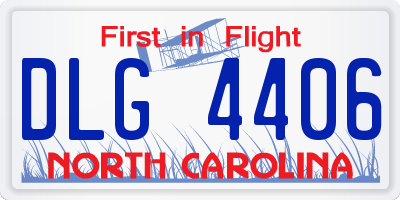 NC license plate DLG4406