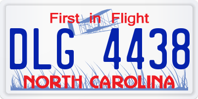 NC license plate DLG4438
