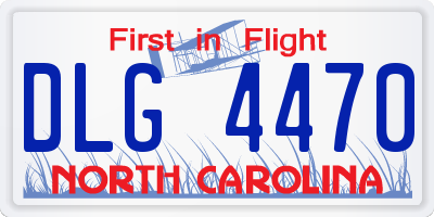 NC license plate DLG4470