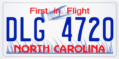 NC license plate DLG4720