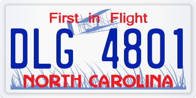 NC license plate DLG4801