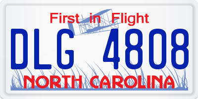 NC license plate DLG4808