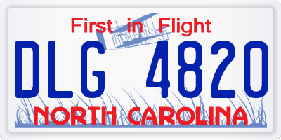 NC license plate DLG4820