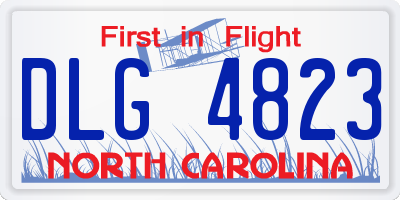 NC license plate DLG4823