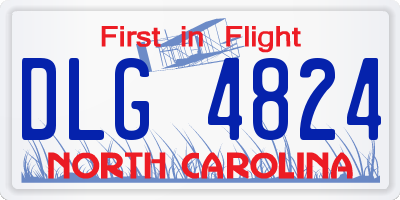 NC license plate DLG4824