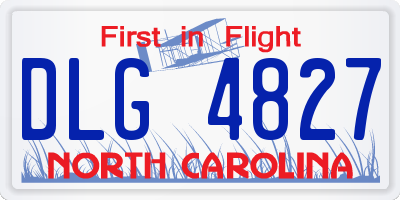 NC license plate DLG4827