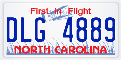 NC license plate DLG4889