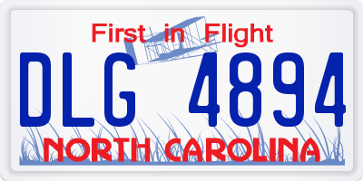 NC license plate DLG4894