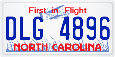 NC license plate DLG4896