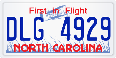 NC license plate DLG4929