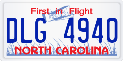 NC license plate DLG4940